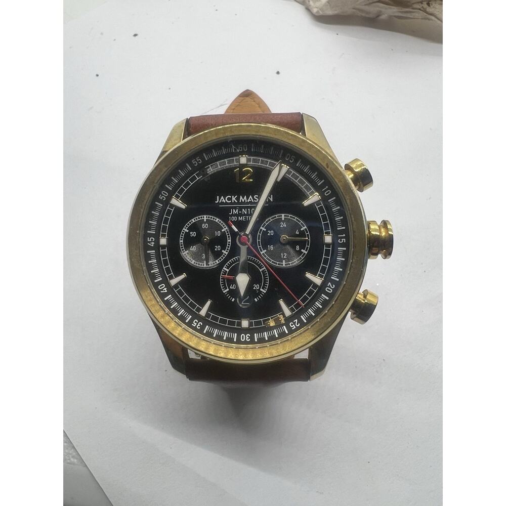 Jack Mason Nautical Chronograph Gray Dial Watch JM-N102-025 Has New Battery